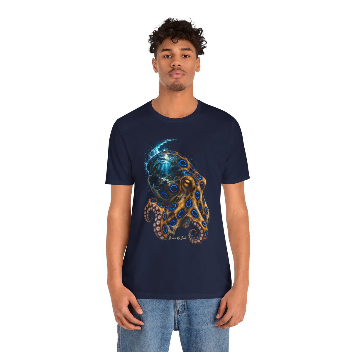 Blue-Ringed Octopus Graphic Tee — Electric Ocean Marine Life T-Shirt