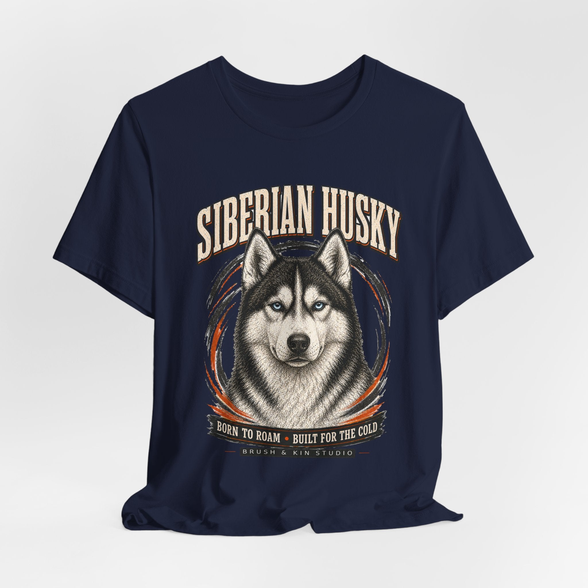 Siberian Husky T-Shirt – "Born to Roam, Built for the Cold" Graphic Tee