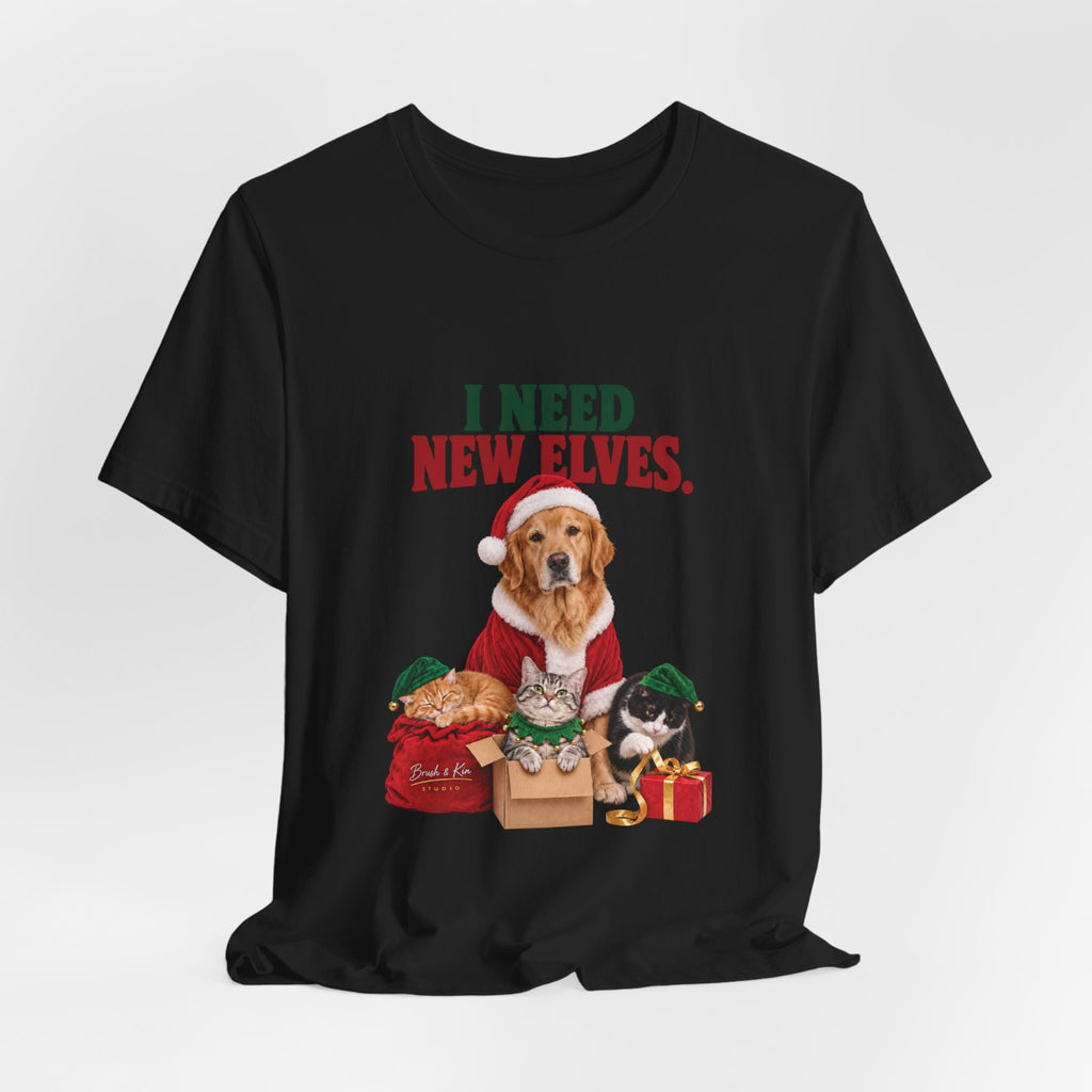 I Need New Elves Christmas Dog T-Shirt