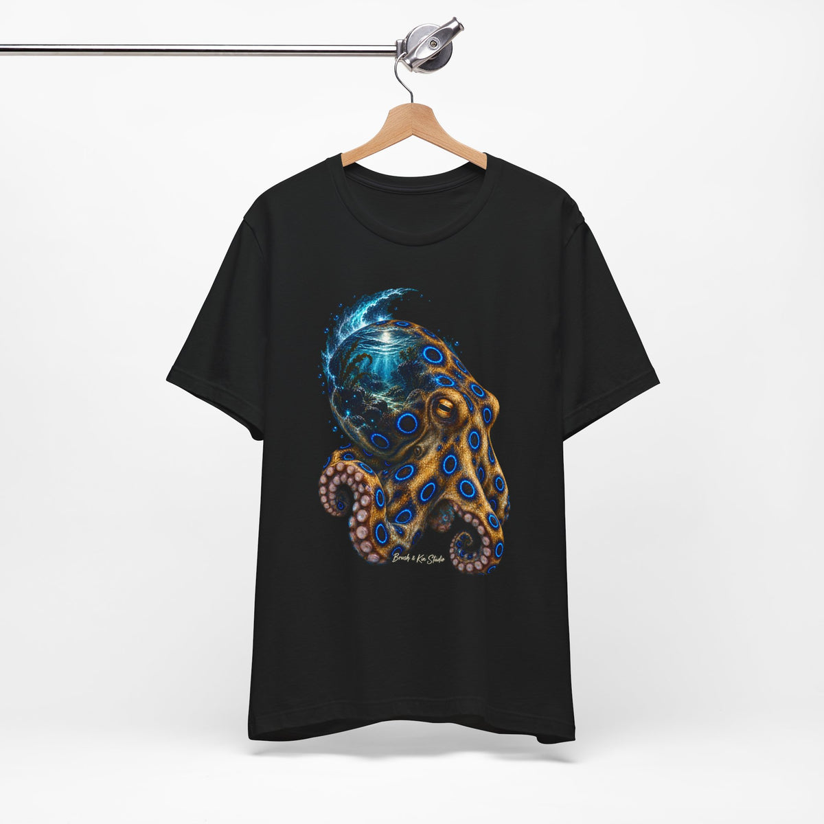Blue-Ringed Octopus Graphic Tee — Electric Ocean Marine Life T-Shirt