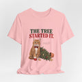 The Tree Started It Cat T-Shirt — Funny Christmas Cat Tee