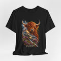 Highland Cow Scenic Tee — 'Beyond the Glens' Graphic T-Shirt