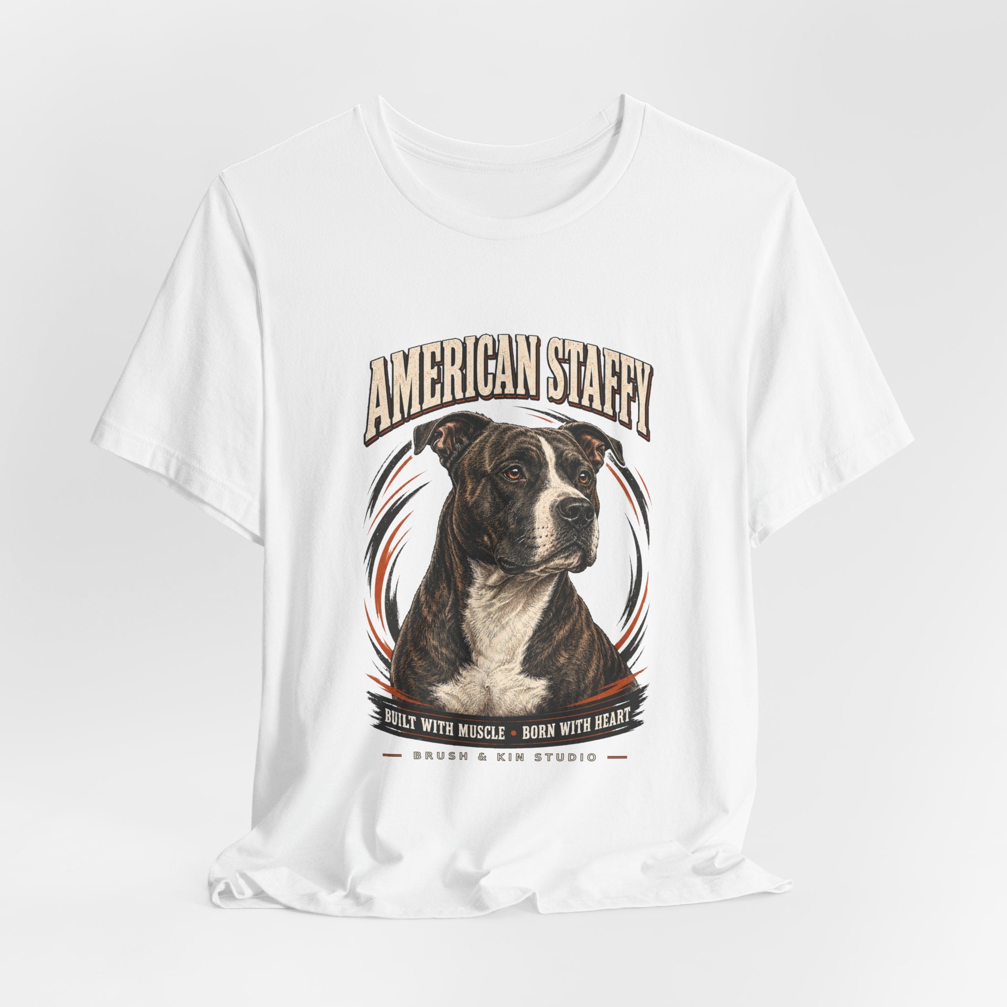 American Staffy Dog T-Shirt — "Soul With Muscles, Nose With Heart" Graphic Tee
