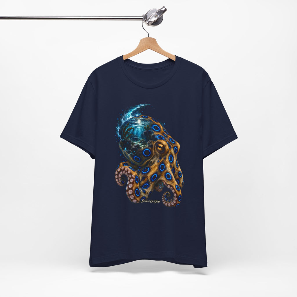 Blue-Ringed Octopus Graphic Tee — Electric Ocean Marine Life T-Shirt