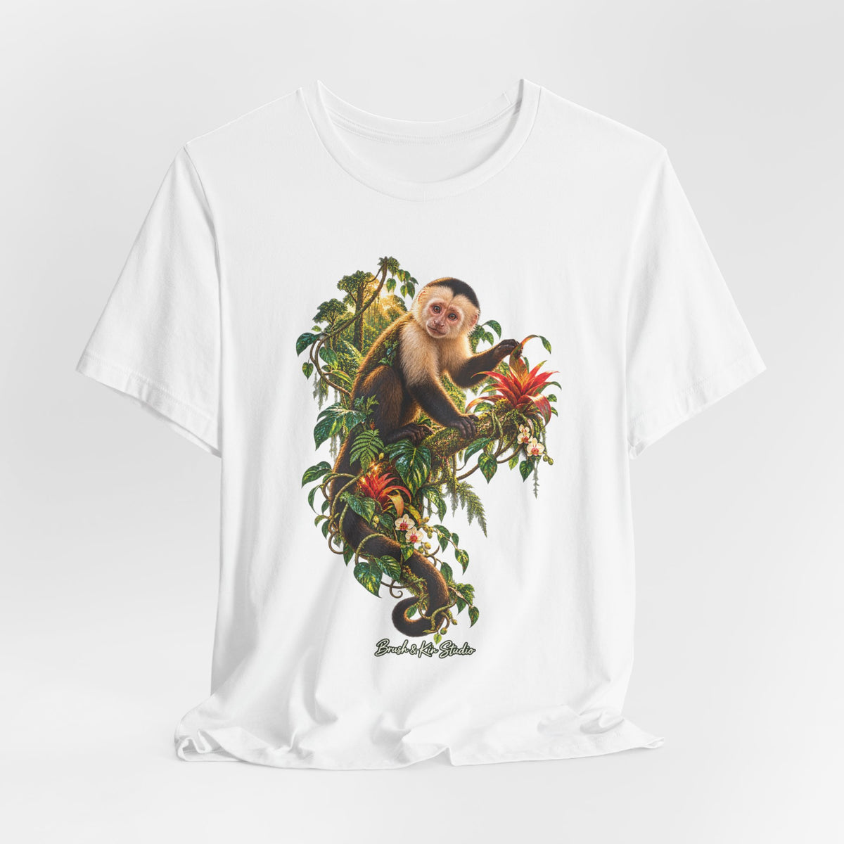 Capuchin Monkey Jungle T-Shirt — Tropical Animal Nature Graphic Tee