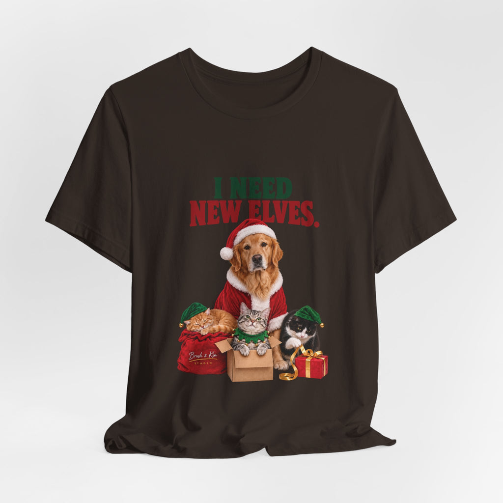 I Need New Elves Christmas Dog T-Shirt