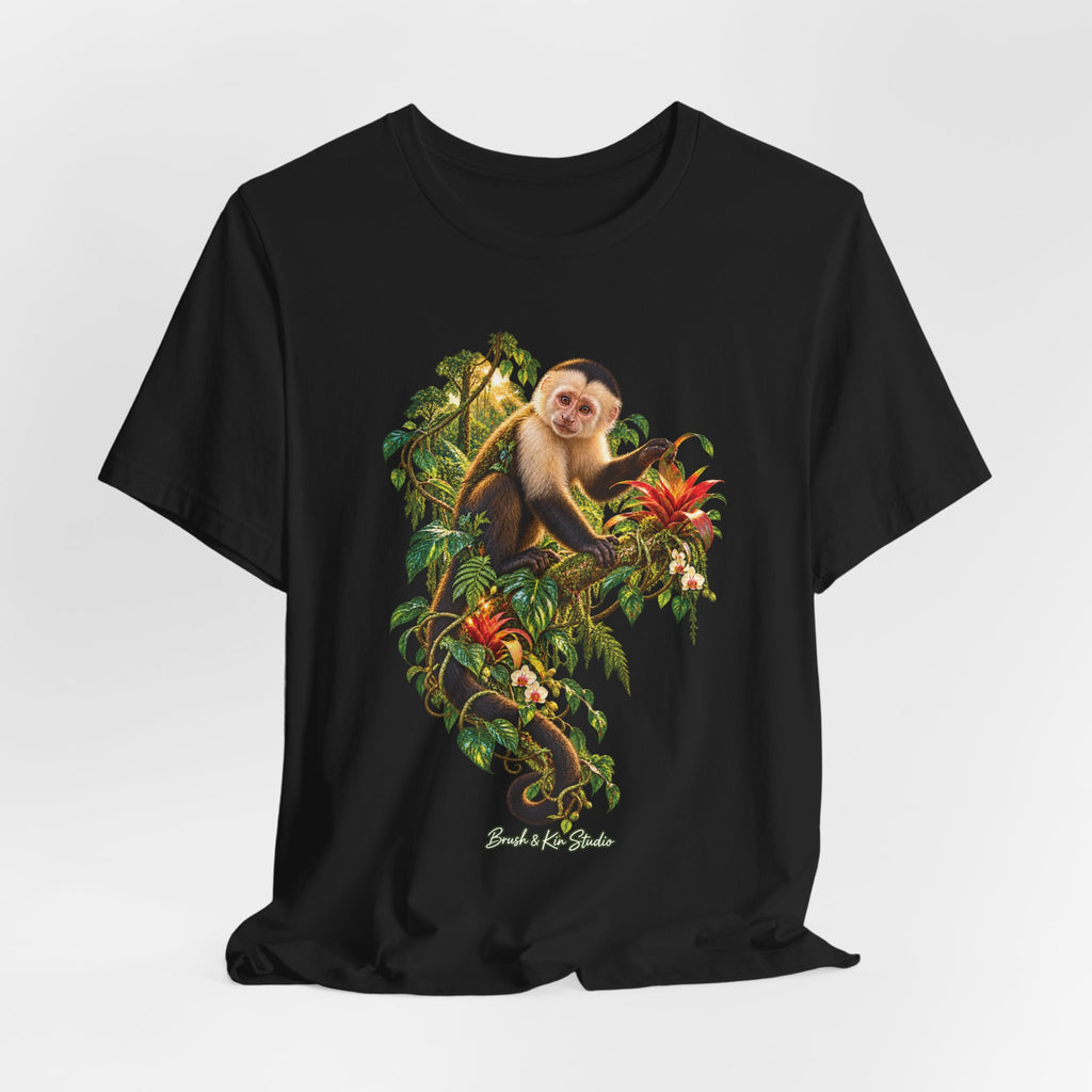 Capuchin Monkey Jungle T-Shirt — Tropical Animal Nature Graphic Tee