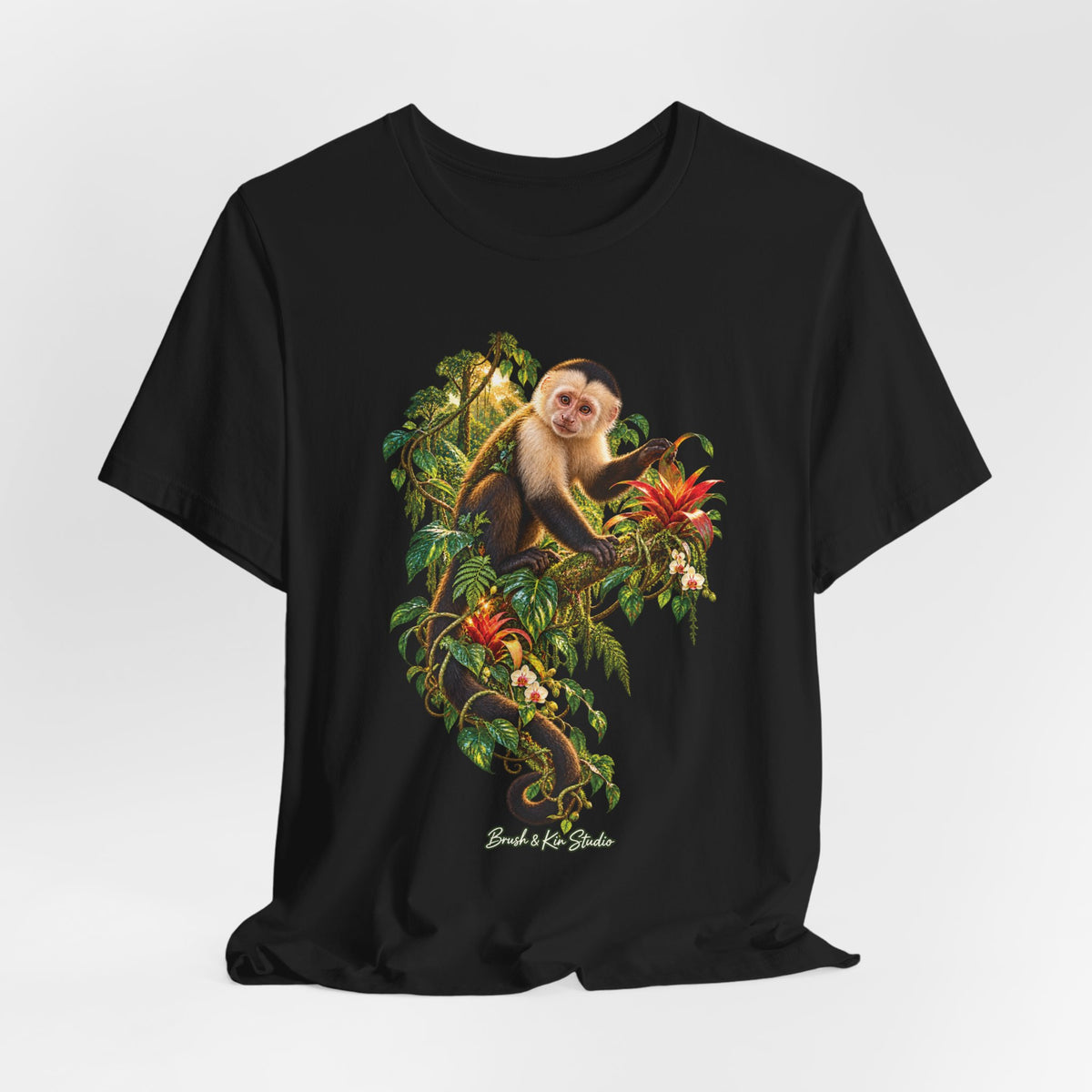 Capuchin Monkey Jungle T-Shirt — Tropical Animal Nature Graphic Tee