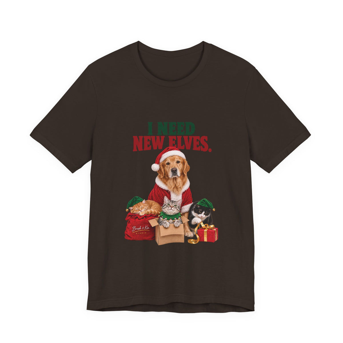 I Need New Elves Christmas Dog T-Shirt
