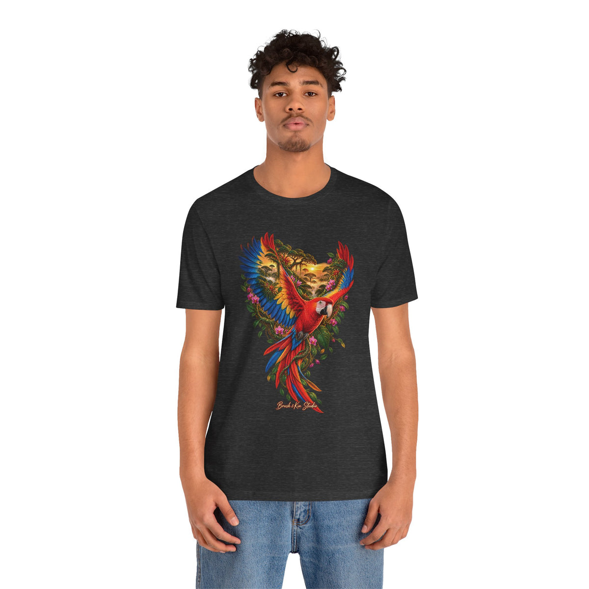 Macaw Paradise T‑Shirt — Colorful Tropical Parrot Graphic Tee