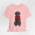 Black Labrador with Red Bow T-Shirt