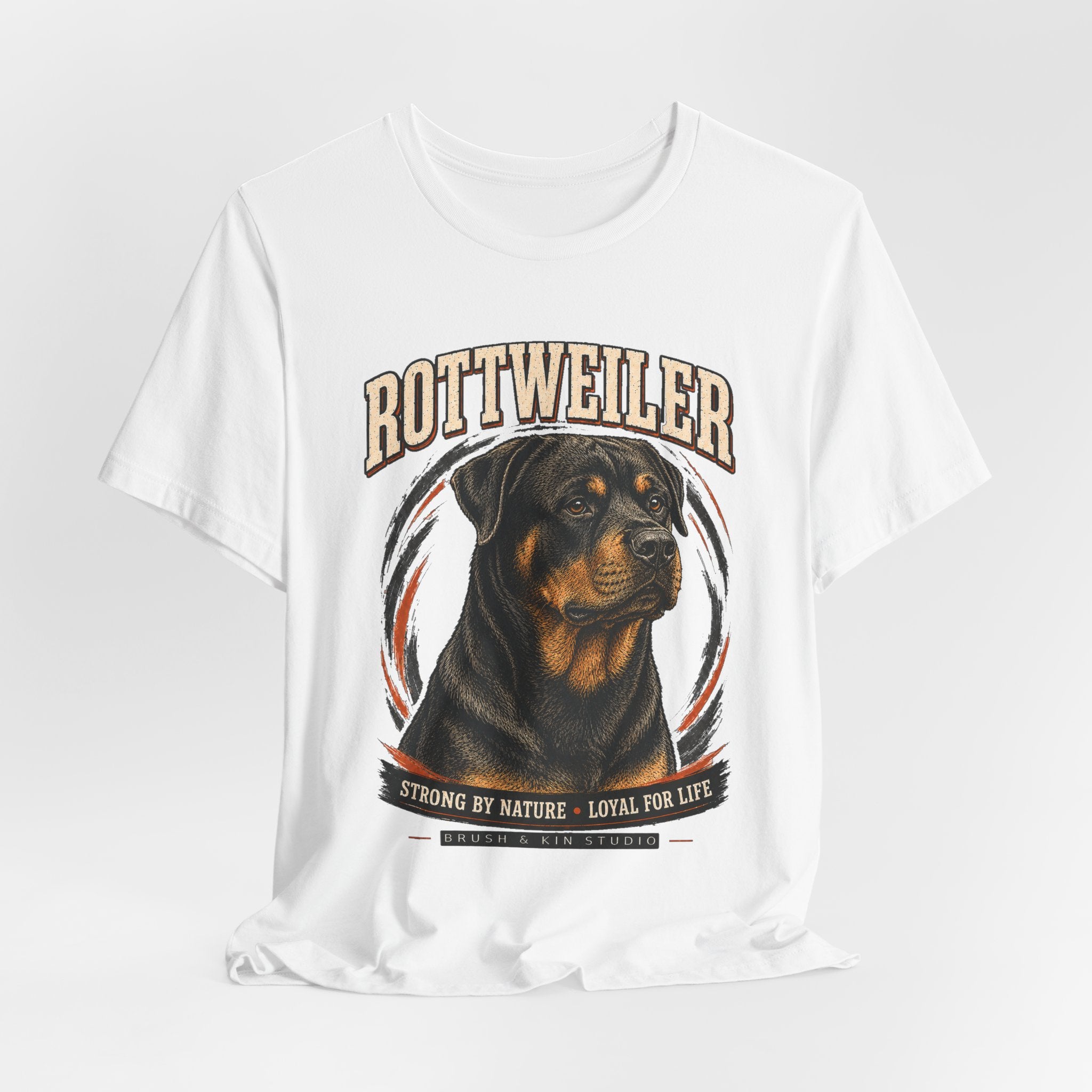 Rottweiler Tee — Strong by Nature, Loyal for Life Dog Lover T‑Shirt
