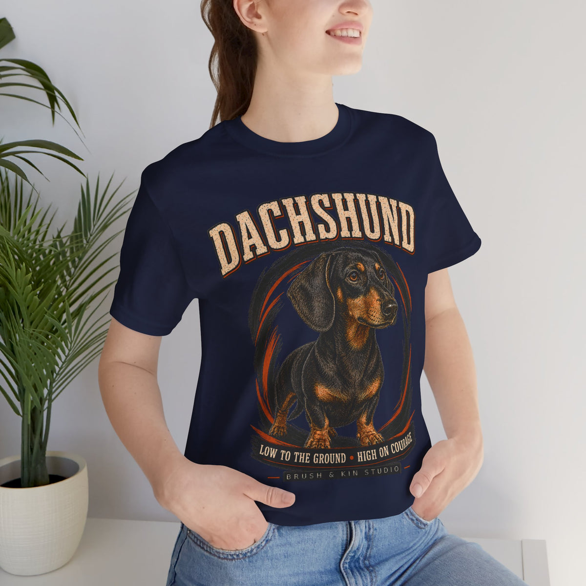 Dachshund Tee – Low to the Ground, High on Courage