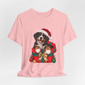 Puppy in Santa Hat Christmas Tee