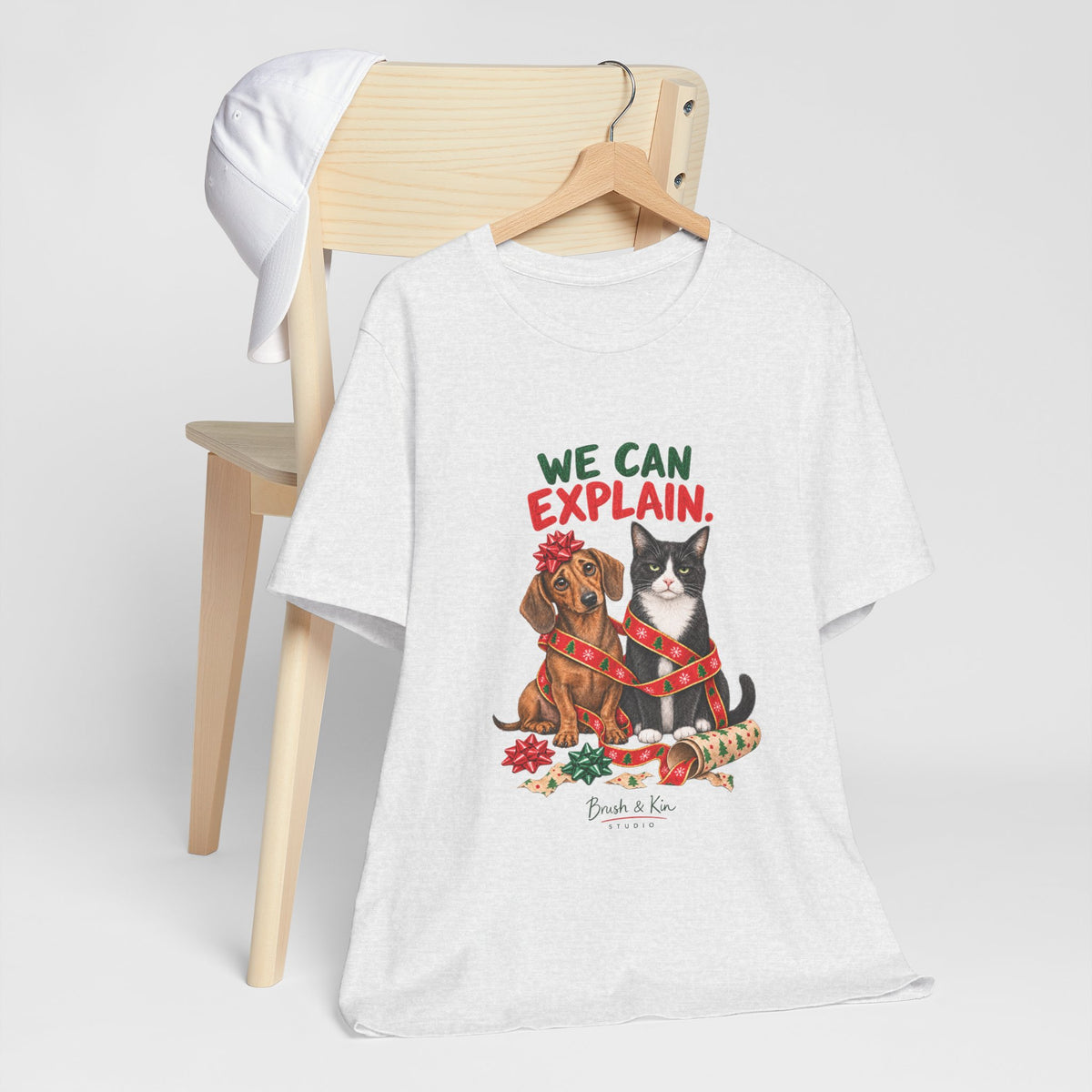 We Can Explain Christmas Pet Tee — Funny Dog & Cat T-Shirt